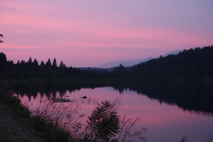椛の湖　夕焼け