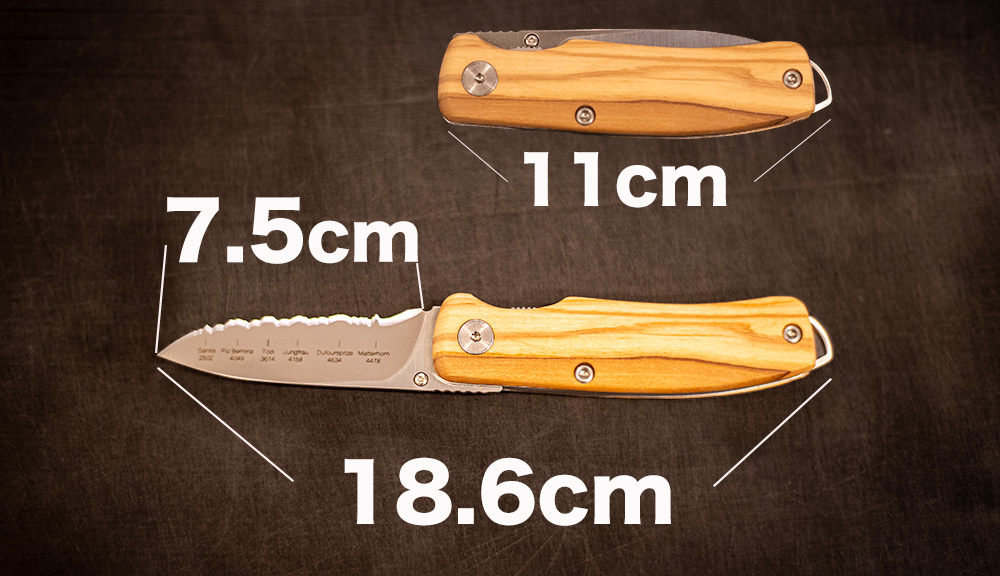 マローヤナイフ　サイズ寸法